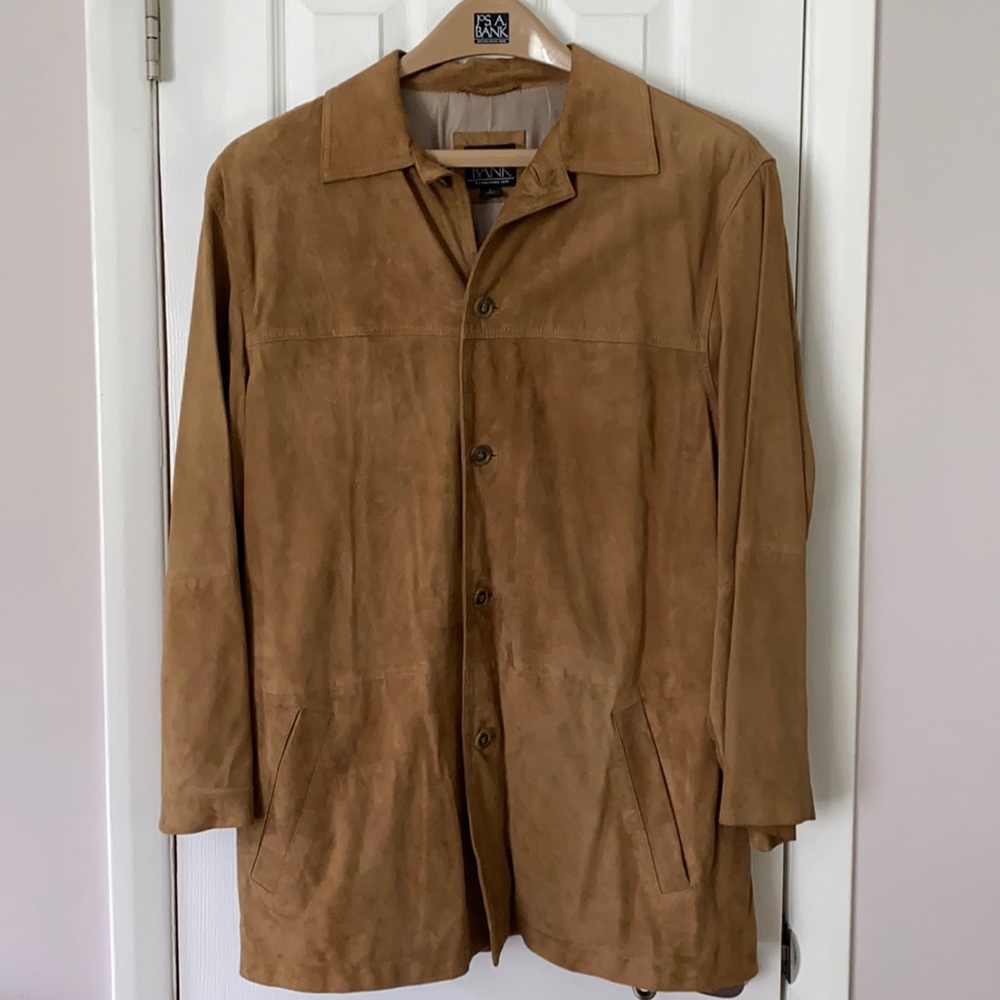 Jos A Bank Lightweight Leather Coat - L